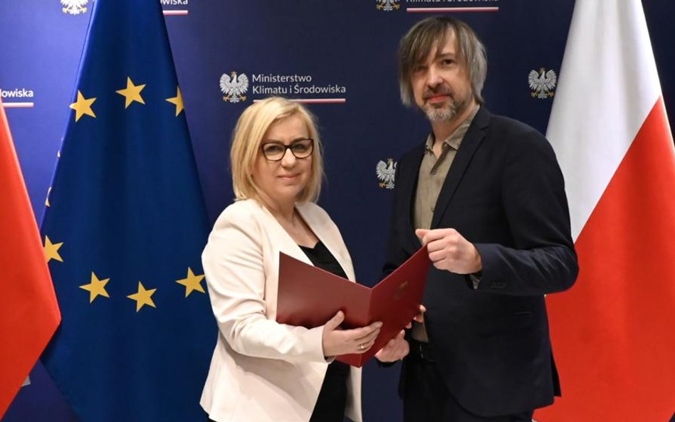 Minister klimatu i środowiska Paulina Hennig-Kloska i wiceminister Krzysztof Bolesta