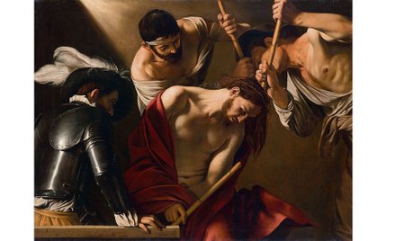 „Cierniem koronowanie”, Caravaggio, własność Kunsthistorisches Museum Vienna