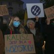 Manifestacja pod hasłem „Kalisz wolny od faszyzmu” na ulicach miasta, 14 listopada, będący odpowiedz
