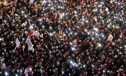 Takich tłumów jak w piątek w Bratysławie w niepodległej Słowacji jeszcze nie było.