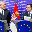 Prezydent Serbii Boris Tadić i szef Komisji Europejskiej José Manuel Barroso podczas konferencji pra