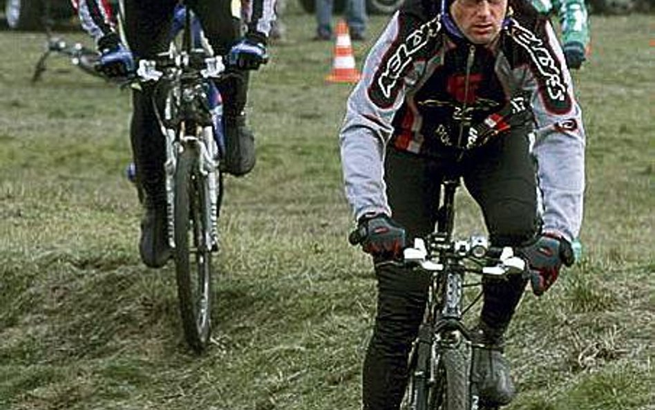 Mroźna sobota cyklistów