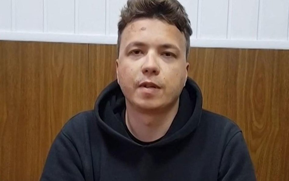Zdjęcie pochodzi z nagrania, które pojawiło się w mediach społecznościowych i białoruskiej telewizji