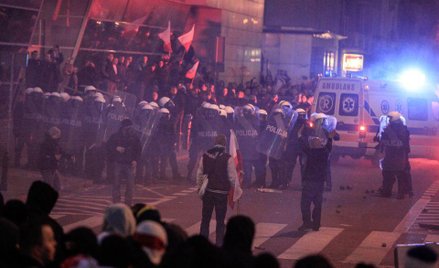 Zadyma w centrum Warszawy 11 listopada 2012 roku