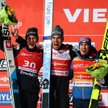 Podium w Obertsdorfie: Timi Zajc, Peter Prevc, Stefan Kraft