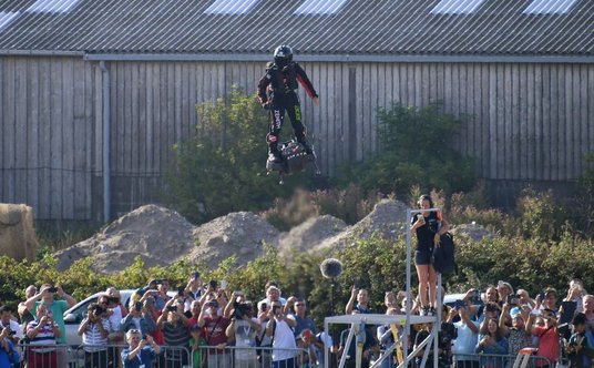 Franky Zapata tuż po starcie