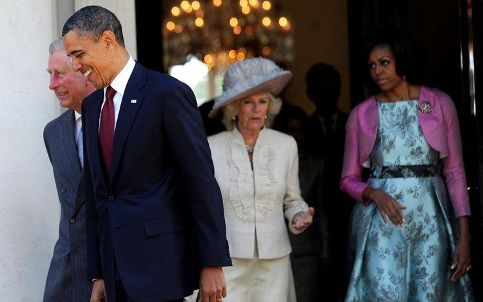 Książę Karol, Barack Obama, Camilla Parker - Bowles i Michelle Obama