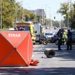 Miejsce tragicznego wypadku przy u. Woronicza w Warszawie