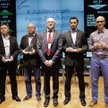 Nagrodzeni przez IZFiA od lewej: Zbigniew Lichocki, małżonek wyróżnionej Haliny Lichockiej (II miejs