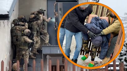 Policjanci zatrzymali podejrzanego o zbrodnię po szturmu kontrterrorystów na dom, w którym zabarykad