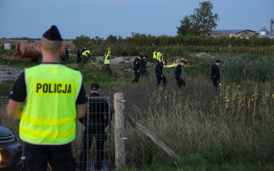 Miejsce znalezienia rosyjskiego drona w miejscowości Korsze, w woj. warmińsko-mazurskim