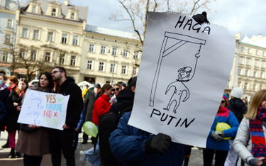 Demonstracja proukraińska w Krakowie