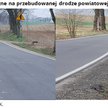 Nierówności poprzeczne na przebudowanej drodze