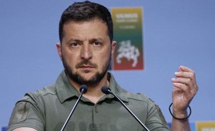 Wołodymyr Zełenski podczas szczytu NATO w Wilnie