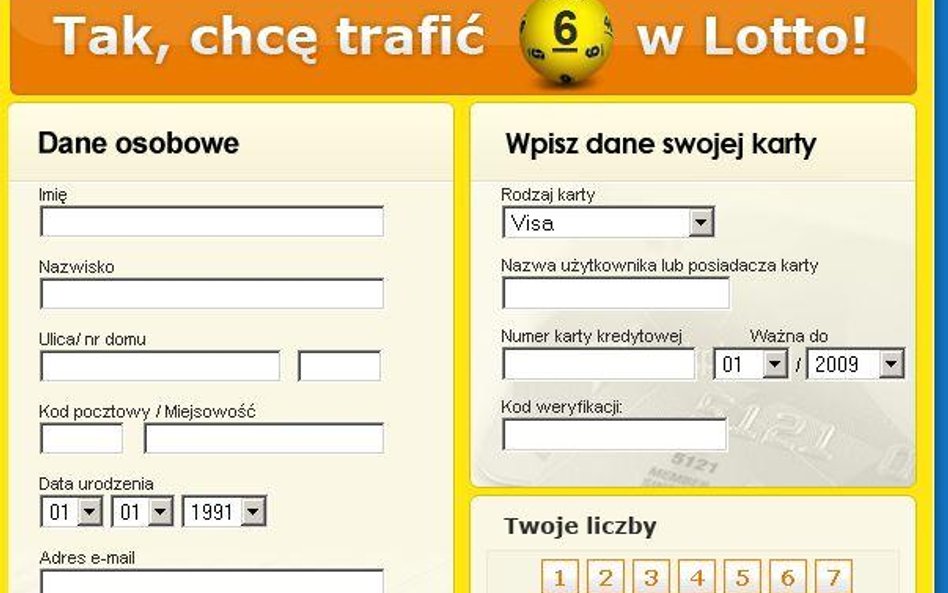 Strona oferuje typowanie liczb w Lotto wspólne z innymi graczami