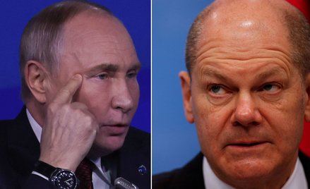 Władimir Putin i Olaf Scholz