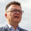 Marszałek Sejmu Szymon Hołownia podczas spotkania wyborczego w Białymstoku