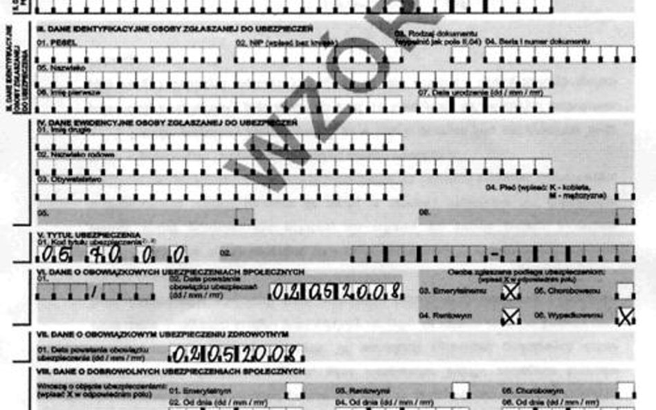 Wykazujemy składki za prowadzących działalność w formularzach ubezpieczeniowych