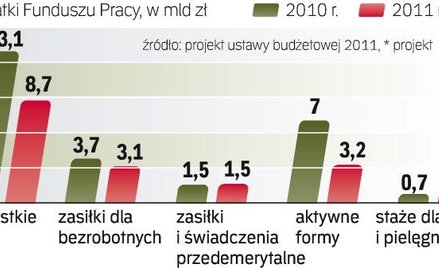 Polityki zatrudnieniowej nie wesprą też dotacje z UE. W tym roku bezpośrednio był to 1 mld zł, w prz