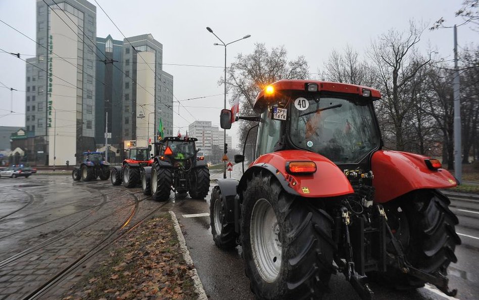 Rolnicze protesty w Warszawie