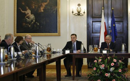 28.05.2009 WARSZAWA. PAŁAC PREZYDENCKI. SPOTKANIE PREZYDENTA Z PRZEDSTAWICIELAMI ŚWIATA KULTURY I ME