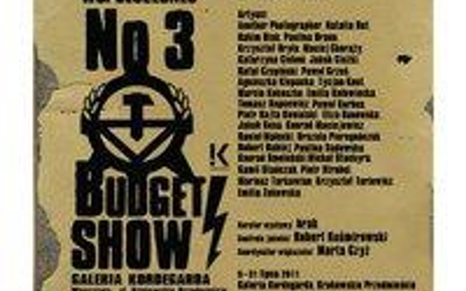 Wystawa „No Budget Show 3” w Kordegardzie