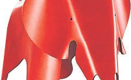 Słoń‚ Charles & Ray Eames‚ 1945. Eamesowie opracowali metodę formowania ze sklejki trójwymiarowych m