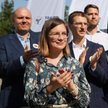 Posłanka Lewicy Paulina Matysiak na konferencji prasowej dot. złożenia do Sejmu projektu ustawy „Tak