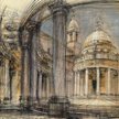 Henryk Dąbrowski „Rzym - San Pietro in Montorio, Tempetto del Bramante", 1965