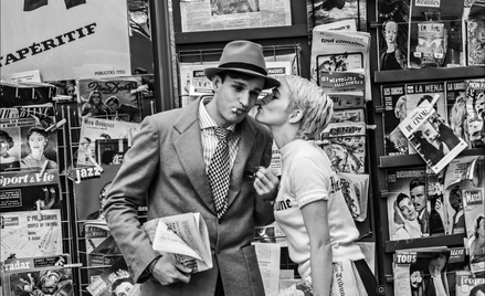 Aubry Duilin (Jean Paul Belmondo) i Zoey Deutch (Jean Seberg) w filmie „Nouvelle Vague”