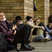 Kyiv residents looking for shelter in the metro