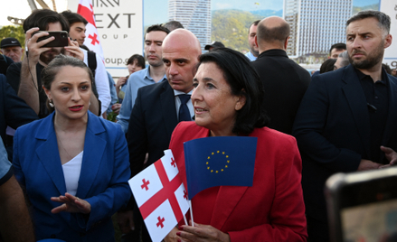 Prezydent Gruzji Salome Zurabiszwili z prośbą o wsparcie przed czwartkowym szczytem zwróciła się do 