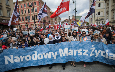 Narodowy Marsz Życia pod hasłem "Niech Żyje Polska!" wyruszył z placu Zamkowego w Warszawie