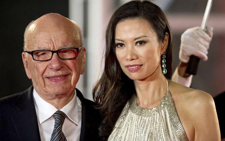 Rupert Murdoch wraz z żoną Wendi Deng
