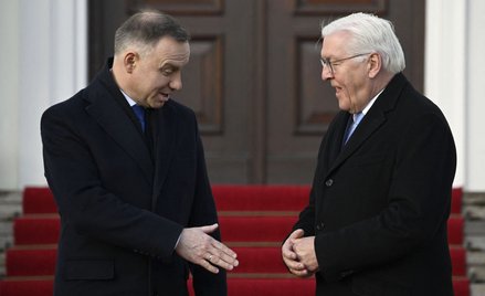 Prezydent RP Andrzej Duda z prezydentem Niemiec Frankiem-Walterem Steinmeierem w Berlinie