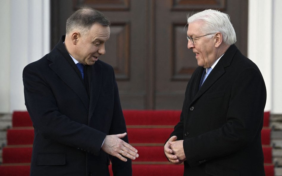 Prezydent RP Andrzej Duda z prezydentem Niemiec Frankiem-Walterem Steinmeierem w Berlinie