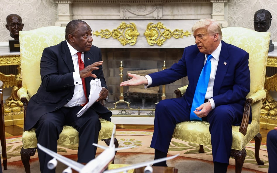 Cyril Ramaphosa i Donald Trump w Białym Domu