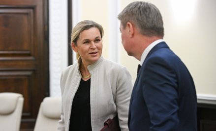 Minister edukacji Barbara Nowacka (L) i szef KPRM Jan Grabiec (P)