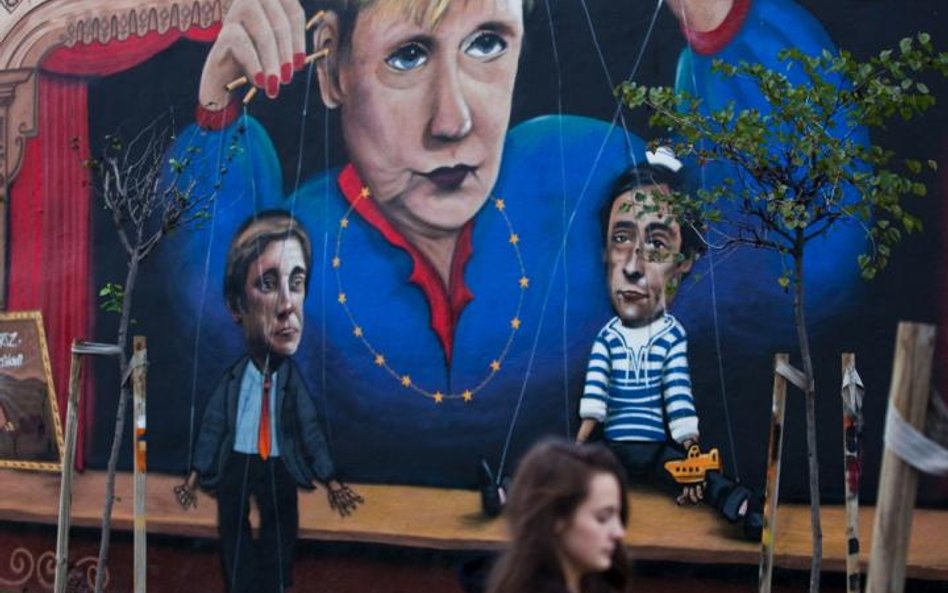 Premier i szef MSZ Portugalii to marionetki Angeli Merkel – sugeruje graffiti w Lizbonie. Wczoraj by