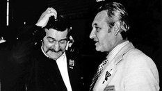 Lech Wałęsa i Andrzej Wajda podczas I zjazdu “Solidarności”
