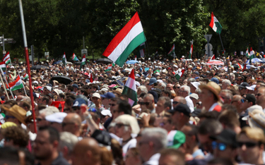 Wiec zwolenników nowego lidera węgierskiej opozycji