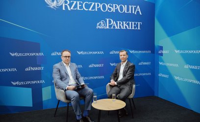 W studiu „Rzeczpospolitej” na EKF (od lewej): Paweł Czuryło z „Rz” i Mateusz Pociask z EY Polska