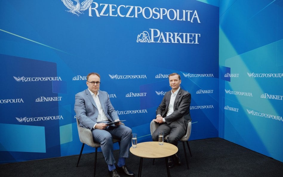 W studiu „Rzeczpospolitej” na EKF (od lewej): Paweł Czuryło z „Rz” i Mateusz Pociask z EY Polska