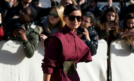 Mira Duma na pokazie Louis Vuitton w Paryżu.