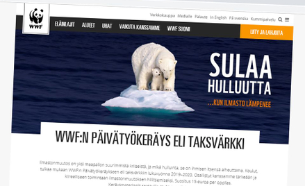 Finlandia: Ekolodzy przerobili zdjęcie - niedźwiedź nie pływał na krze