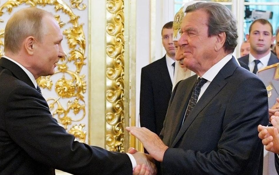 Władimir Putin i Gerhard Schroeder