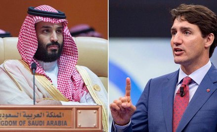 Saudyjski następca tronu Mohamed bin Salman i Kanadyjski premier Justin Trudeau