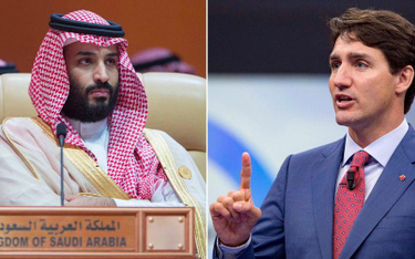 Saudyjski następca tronu Mohamed bin Salman i Kanadyjski premier Justin Trudeau