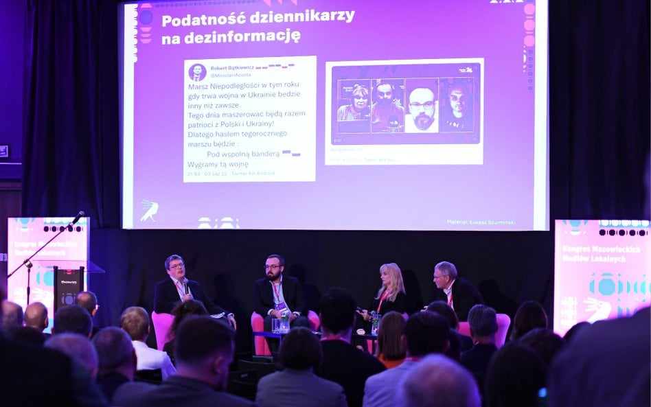 W jednej z debat podczas Kongresu Mazowieckich Mediów Lokalnych wzięli udział (od lewej): dr hab. Łu