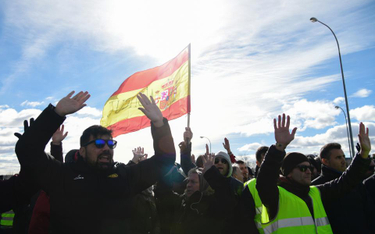 Protest taksówkarzy w Madrycie